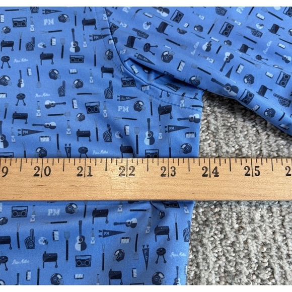 Peter Millar Summer Comfort Polo Mens Large Grilling Guitar AOP All Over Print - Picture 7 of 8